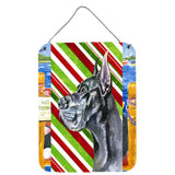 Caroline'S Treasures Lh9592Ds1216 Black Great Dane Candy Cane Holiday Christmas Wall Or Door Hanging Prints, 16 X 12, Mult