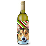 Corgi Candy Cane Holiday Christmas Wine Bottle Beverage Insulator Hugger Lh9595Literk