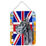 Caroline'S Treasures Lh9599Ds1216 Black Great Dane With English Union Jack British Flag Wall Or Door Hanging Prints, 16 X 12