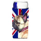 French Bulldog Frenchie With English Union Jack British Flag Ultra Beverage Insulators For Slim Cans Lh9601Muk