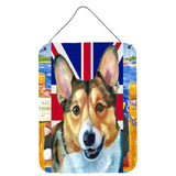 Caroline'S Treasures Lh9602Ds1216 Corgi With English Union Jack British Flag Wall Or Door Hanging Prints, 16 X 12, Multico