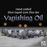 Fanroll By Metallic Dice Games Vanishing Oil Elixir Liquid Core Dnd Dice Set, Role Playing Game Dice For Dungeons And Dragons