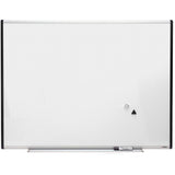 Lorell Magnetic Dryerase Grid Lines Marker Board 48 (4 ft) Width x 36 (3 ft) Height Porcelain Surface Silver, Ebony Fra