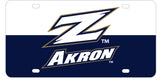 Akron Zips Metal License Plate