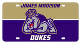 James Madison Dukes Metal License Plate