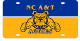 North Carolina A&T State Aggies Metal License Plate