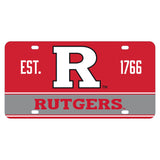 Rutgers Scarlet Knights Metal License Plate
