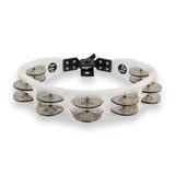 Cyclops Mounted Tambourine White Steel