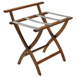 Wooden Mallet Wallsaver Luggage Rack, Grey Straps, Medium Oak