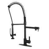 Gourmetier Ls8500Ctl Continental Single-Handle Pre-Rinse Kitchen Faucet, Matte Black
