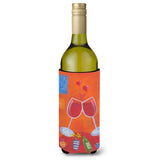Caroline'S Treasures Toast Cheers By Sarah Latham Wine Bottle Koozie Hugger, 750Ml, Multicolor