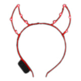Light Up Devil Horn Starlight Red Headband For Halloween-like New