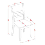 Set Of 2 Chairs Lyc-Esp-W Lynfield Dining Chair With Wood Seat In Espresso Finish