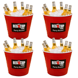 Reusable Red Party Ice Bucket