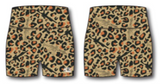 Women's High-Waisted Seamless Front Compression Training Shorts | Loaded Leopard