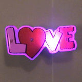 Love Flashing Body Light Lapel Pins