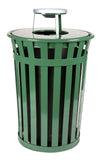 Durable M3601-At-Gn-Vv Ergode Trash Receptacle | Graffiti-Resistant | Steel Construction | Powder Finish | Ash Top Lid | Free At