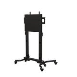 Heavy Duty Mobile Cart With Back Panel And Cover For Displays From 50 - 90