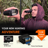 REXING B1 Mini – 1080p Night Vision Mini Digital Binoculars – Travel Infrared Binoculars Save Image And Video w/ Viewing Screen, High-Tech Hunting Gear