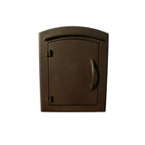Manchester Security Drop Chute Mailbox with Plain Door Faceplate in Bronze