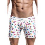 Malebasics New Hipster Boxer Brief White Splash-Medium-White Splash