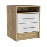 Eter Nightstand -Bedroom -White / Light Oak