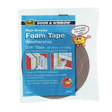 02790 M-D 3/8 W x 3/16 T x 17 L Brown Foam Weatherstrip Tape