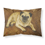 Caroline'S Treasures Fawn Pug Roscoe Printed, Polyester Envelope Closure Pillowcase, Standard, Multicolor