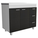Ferretti Base Cabinet -Kitchen -White / Black