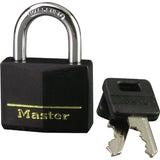141D Master Lock 1-9/16 In. Black Covered Keyed Different Padlock
