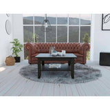 Tuhome Essential Coffee Table, One Shelf, Four Legs, Countertop, Black, For Living Room