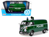 Volkswagen Type 2 (T1) Police Van Polizei Dark Green 1/24 Diecast Model Car by Motormax