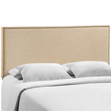 Region Queen Nailhead Upholstered Headboard - Cafe
