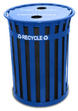 Mr50-Ftr-Bl-Vv Ergode Oakley Recycling Container - Ideal For High Traffic Areas, Cities, Universities, And Parks. Durable Steel
