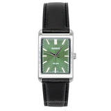 Casio Analog Leather Strap Green Dial Quartz Mtp-B215L-3Av MenS Watch