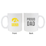 Iowa Hawkeyesproud Dad White Ceramic Coffee Mug 2-Pack