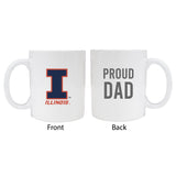 Illinois Fighting Illiniproud Dad White Ceramic Coffee Mug 2-Pack