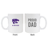 Kansas State Wildcatsproud Dad White Ceramic Coffee Mug 2-Pack