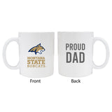 Montana State Bobcatsproud Dad White Ceramic Coffee Mug 2-Pack