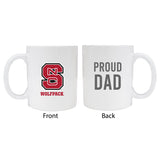 Nc State Wolfpackproud Dad White Ceramic Coffee Mug 2-Pack