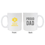 University Of Central Oklahoma Bronchosproud Dad White Ceramic Coffee Mug 2-Pack