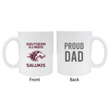 Southern Illinois Salukisproud Dad White Ceramic Coffee Mug 2-Pack