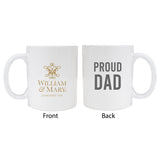 William And Maryproud Dad White Ceramic Coffee Mug 2-Pack