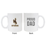 Wyoming Cowboysproud Dad White Ceramic Coffee Mug 2-Pack