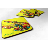 Caroline'S Treasures Mw1017Fc Crawfish Craw Time Foam Coasters (Set Of 4), 3.5 H X 3.5 W, Multicolor