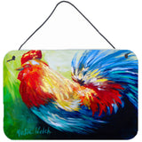 Caroline'S Treasures Bird Rooster Chief Big Feathers Aluminum Metal Wall Or Door Hanging Prints, 8 X 12