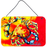 Caroline'S Treasures Crab Hot Dang Aluminum Metal Wall Or Door Hanging Prints, 8 X 12
