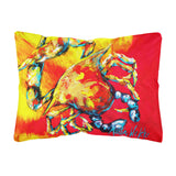 Caroline'S Treasures Mw1086Pw1216 Crab Hot Dang Canvas Fabric Decorative Pillow, Large, Multicolor