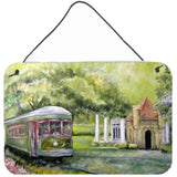 Caroline'S Treasures Streetcar Next Stop Audubon Park Aluminum Metal Wall Or Door Hanging Prints, 8 X 12