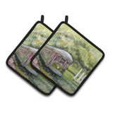 Caroline'S Treasures Streetcar Next Stop Audubon Park Pair Of Pot Holders Mw1091Pthd, 7.5Hx7.5W, Multicolor